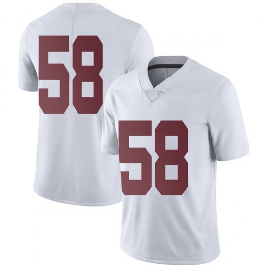 Alabama Crimson Tide Men's Christian Barmore #58 No Name White NCAA Nike Authentic Stitched College Football Jersey LG16L64PT